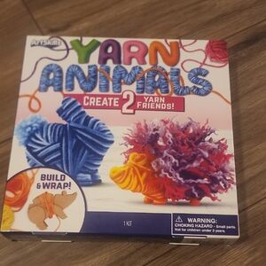 Yarn Animals Craft Kit - Blue and Pink